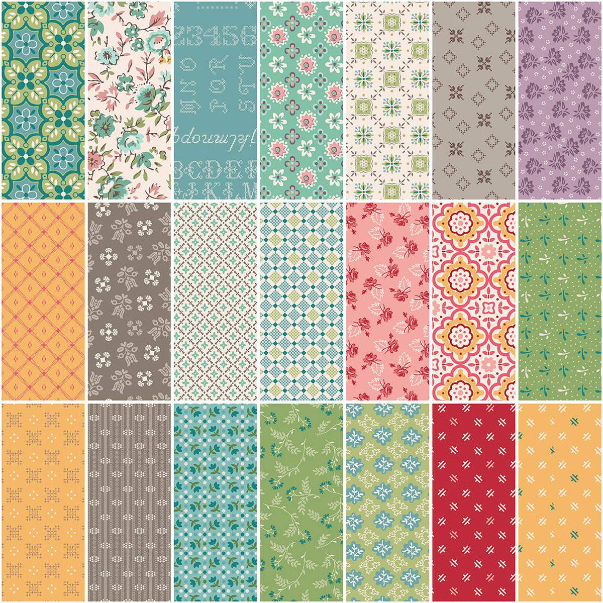 Piece & Plenty Fat Quarter Bundle Lori Holt FQ-15870-48 Pre-Order Jan 2025