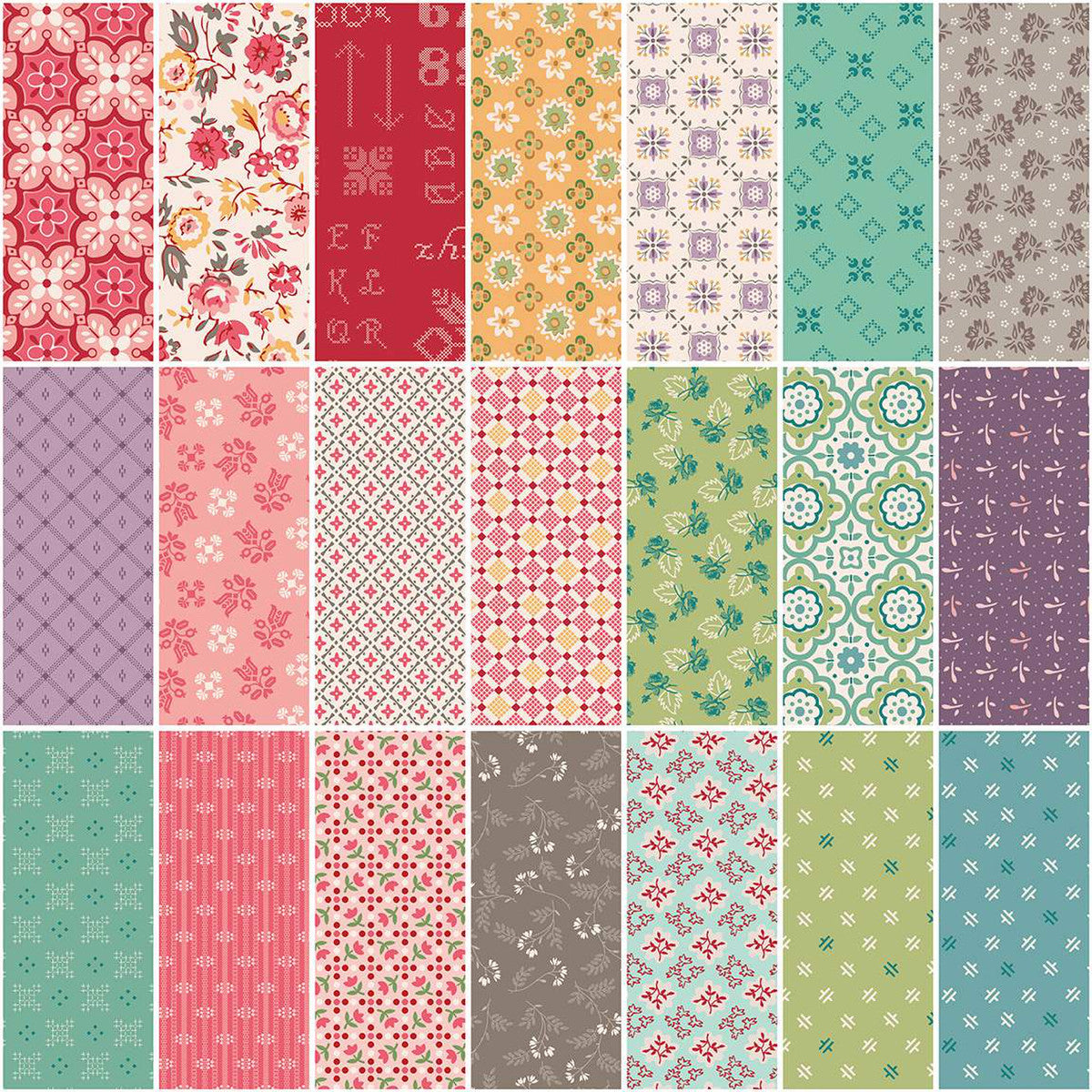 Piece & Plenty Fat Quarter Bundle Lori Holt FQ-15870-48 Pre-Order Jan 2025