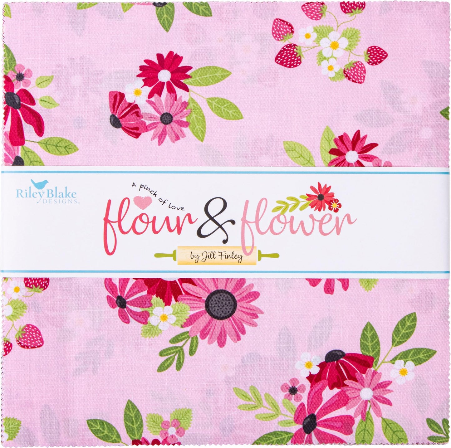 Flour & Flower collection by Jill Finley for Riley Blake Designs. 5'' stacker 5-14010-42