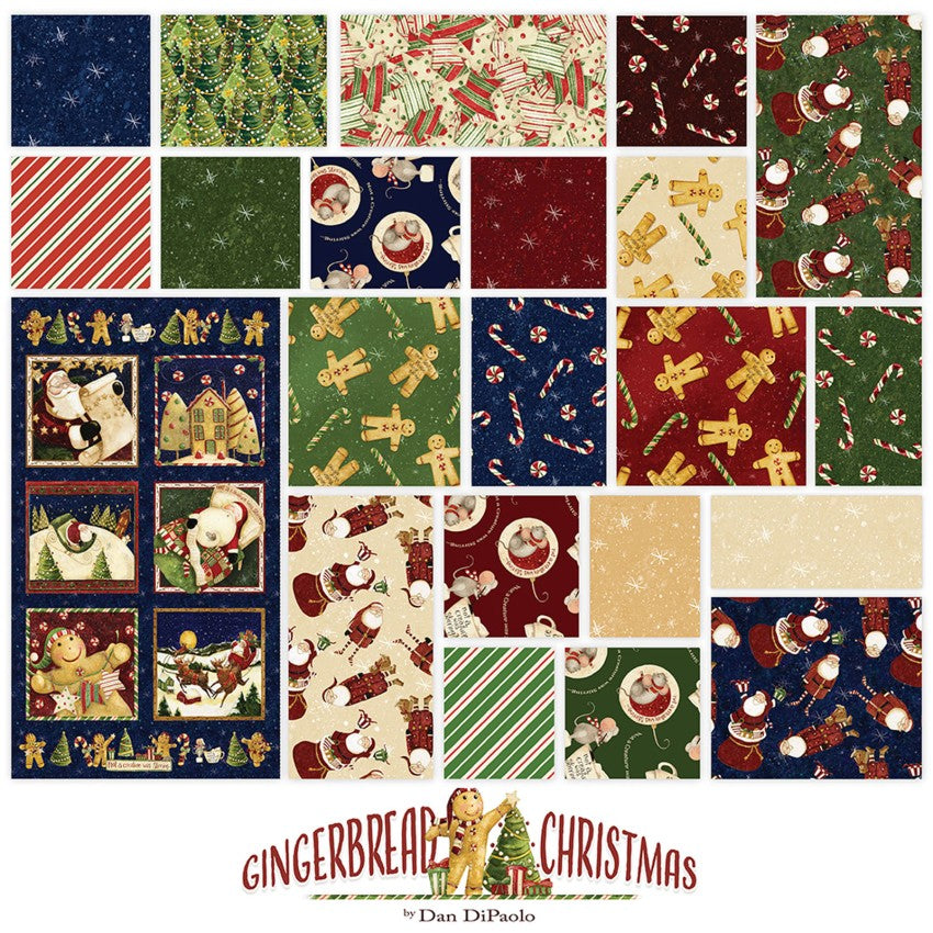 Gingerbread Christmas Fat Quarter Bundle (21 pcs + 1 panel) CLTFQ0463