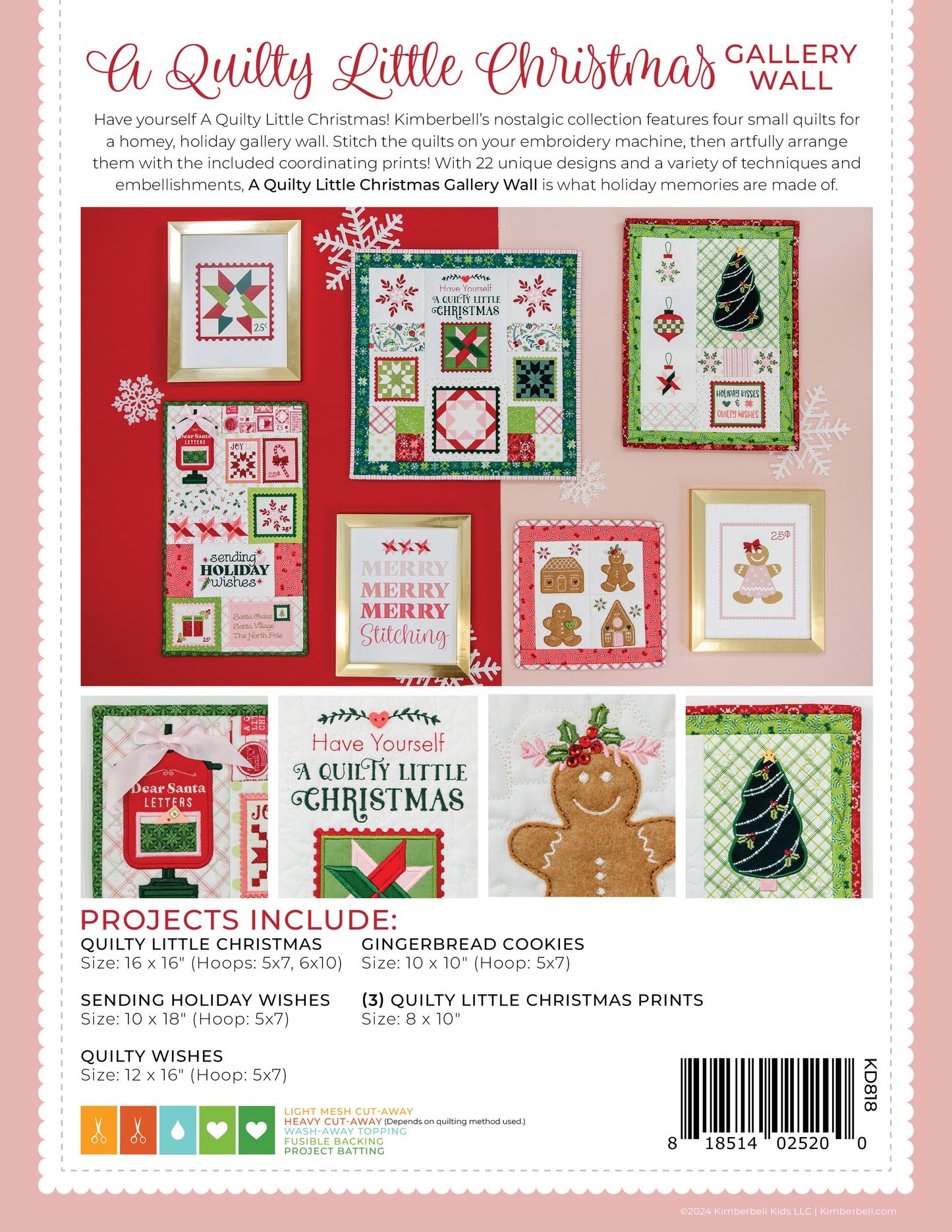 A Quilty Little Christmas Gallery Wall Kimberbell Embroidery CD KD818