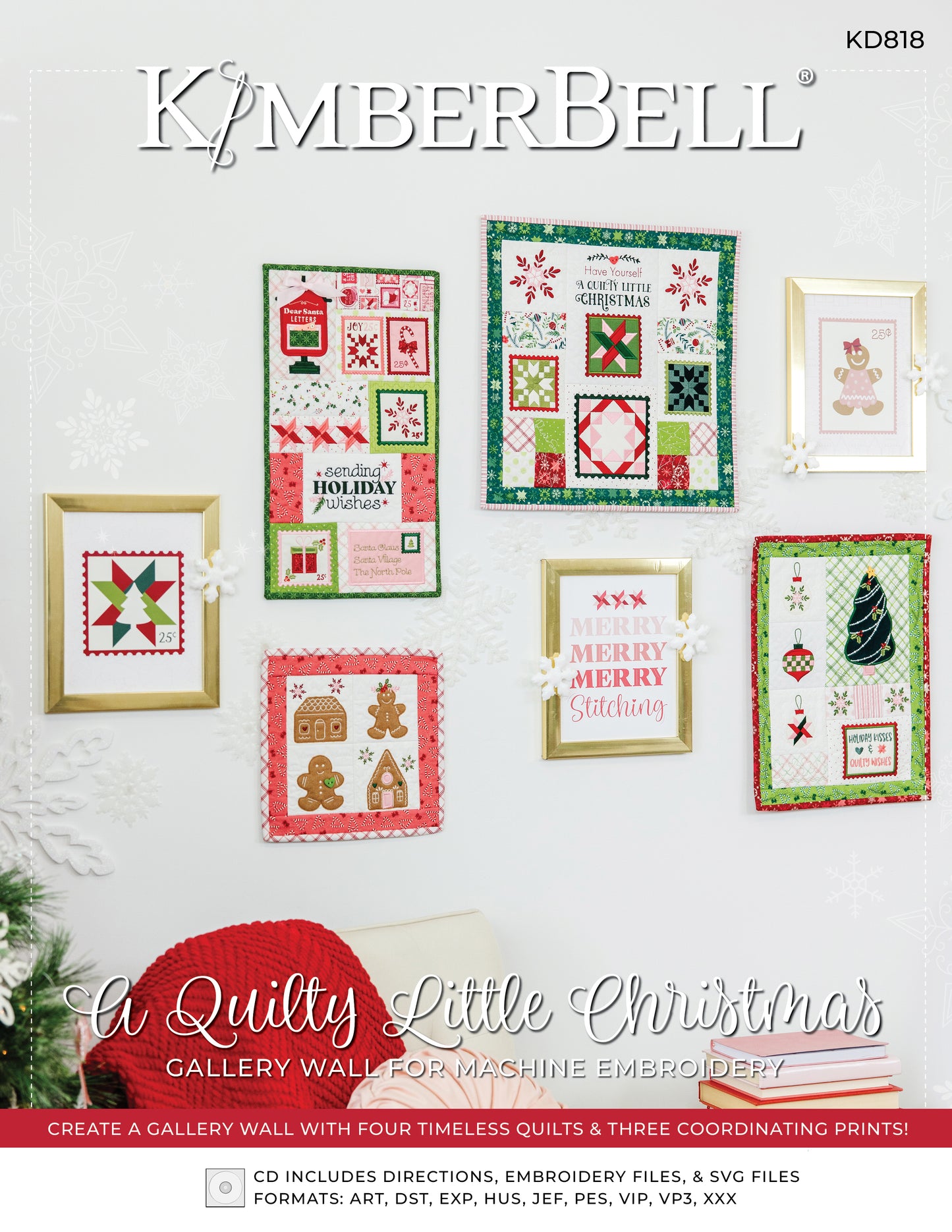 A Quilty Little Christmas Gallery Wall Kimberbell Embroidery CD KD818