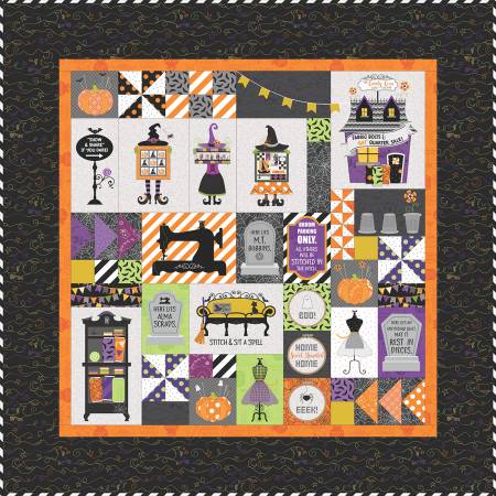 Kimberbell Candy Corn Complete Quilt Kit includes Fabric, Embroidery CD and Embellishments.