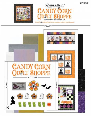 Kimberbell Candy Corn Complete Quilt Kit includes Fabric, Embroidery CD and Embellishments.
