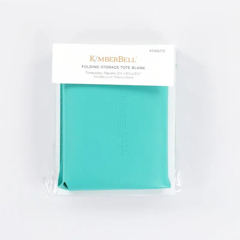 Kimberbell Folding Storage Tote Blank Teal