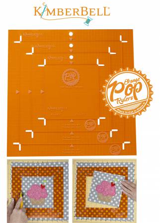 Kimberbell Orange Pop Rulers Square Set # KDTL101