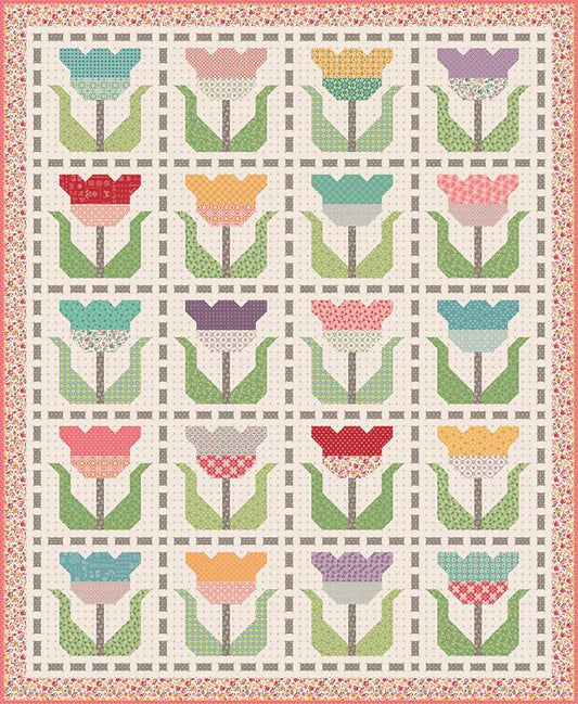 Lori Holt Stitched Tulips Quilt Boxed Kit