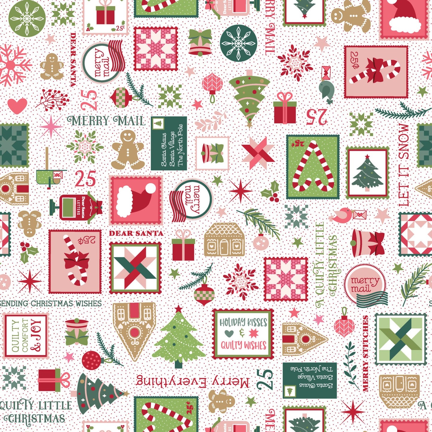 A Quilty Little Christmas Designer: Kimberbell Merry Mail by the yard  MAS10574-W