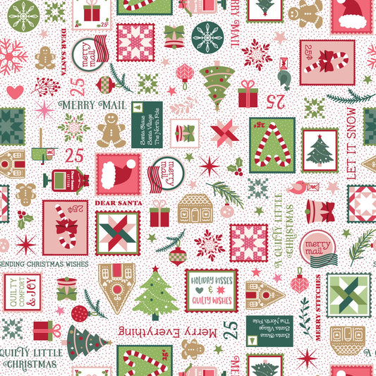 A Quilty Little Christmas Designer: Kimberbell Merry Mail by the yard Pre-Order July MAS10574-W