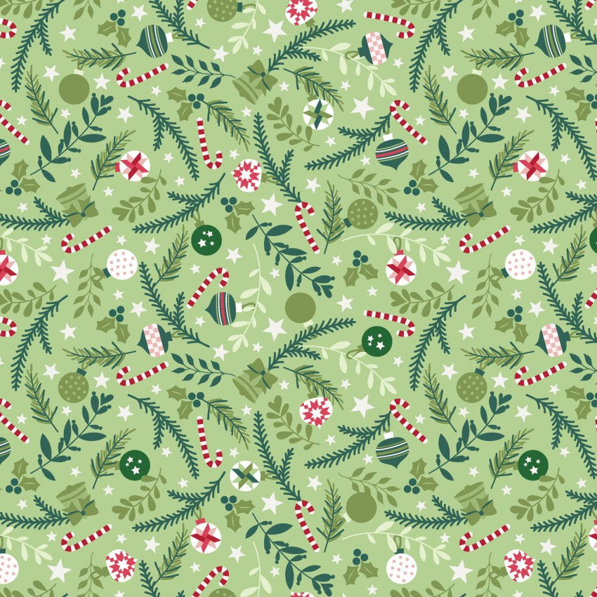 A Quilty Little Christmas Designer: Kimberbell Ornaments green by the yard  MAS10576-G