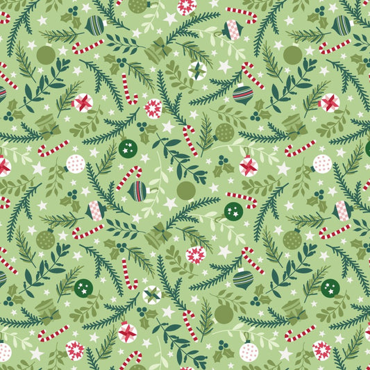 A Quilty Little Christmas Designer: Kimberbell Ornaments green by the yard  MAS10576-G