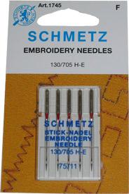 Machine Embroidery Needle 11/75 1745 Schmetz#10